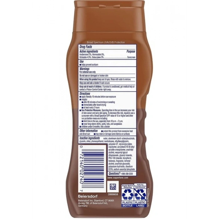 Coppertone Bronzlaştırıcı SPF15 Güneş Koruyucu Losyon 237ML