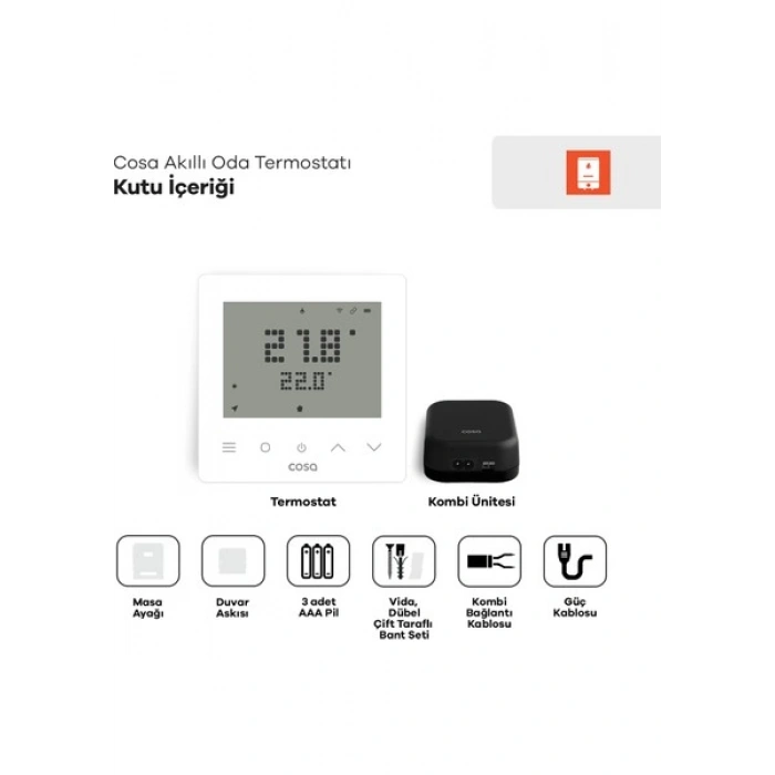 Cosa Akıllı Oda Termostatı Kablosuz Kombi Kontrolü V5