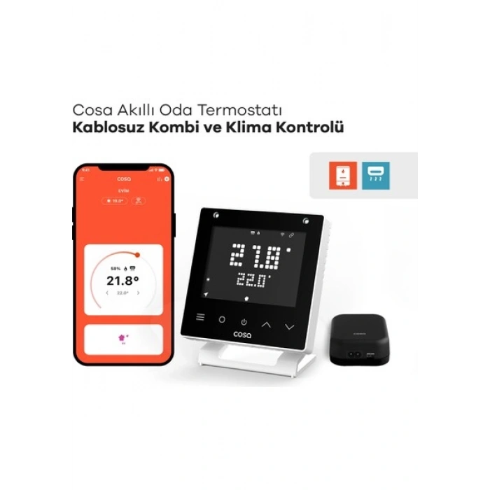 Cosa Akıllı Oda Termostatı Kablosuz Kombi ve Klima Kontrolü V5