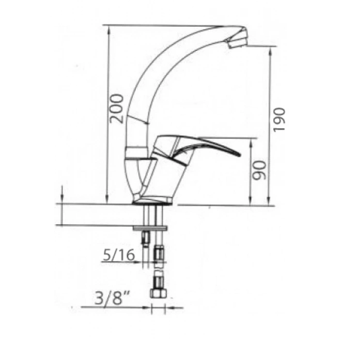 Cosmo Kuğu Lavabo Bataryası 61032