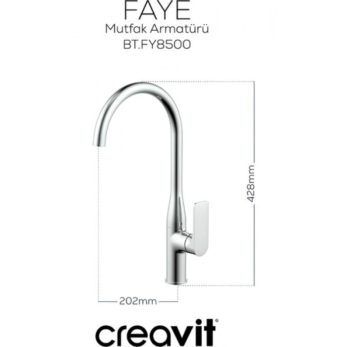 Creavit Creavıt Faye Krom Eviye Bataryası FY8500