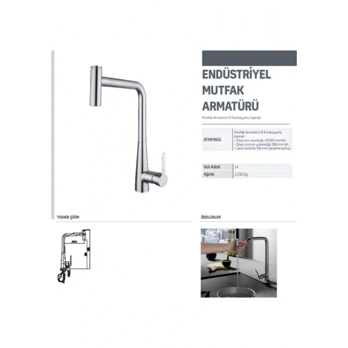 Creavit Endüstriyel Mutfak Armatürü MF8555