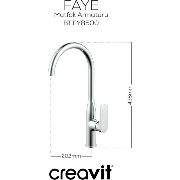 Creavit Faye Batarya Seti 3’lü Banyo-Lavabo-Eviye