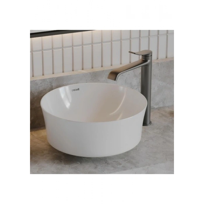 Creavit Fiore Oval Beyaz Deliksiz Lavabo 40 cm FI140