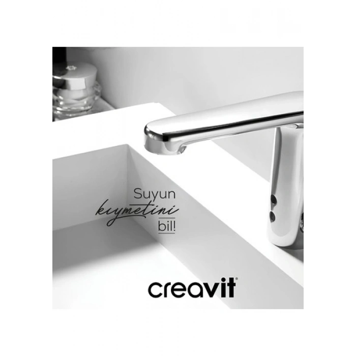 Creavit Fotoselli Lavabo Bataryası Tek Su Girişli ES2400