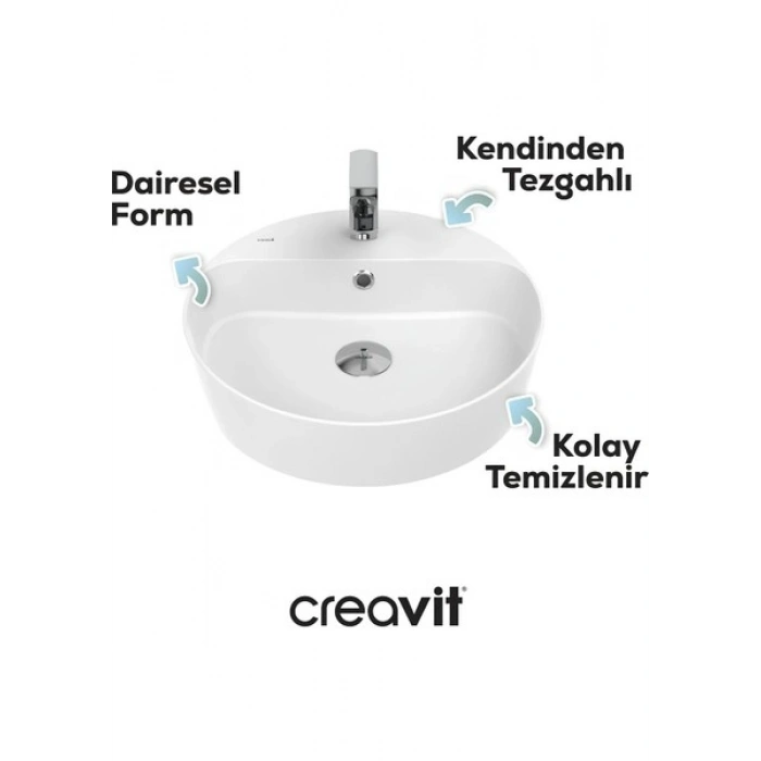 Creavit Loop 45CM Masaüstü Çanak Lavabo LP146