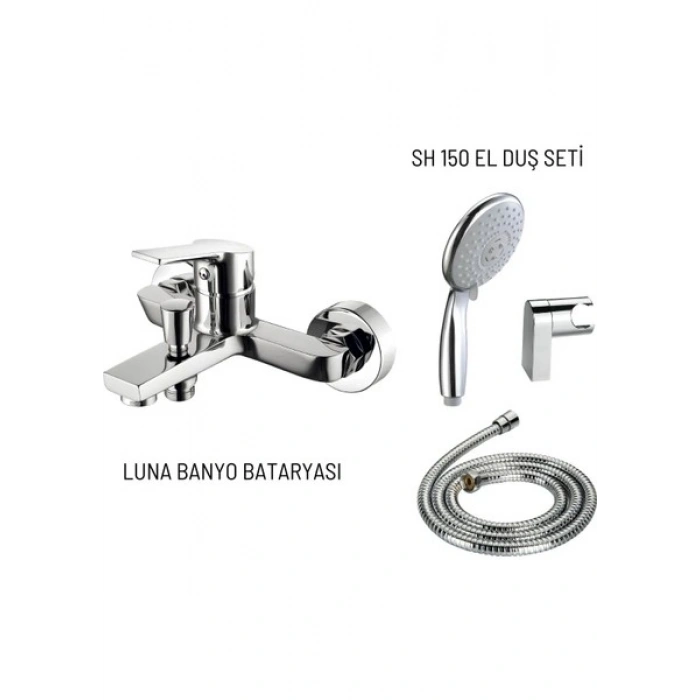 Creavit Luna Banyo Bataryası ve SH150 Mafsallı El Duş Seti 3f