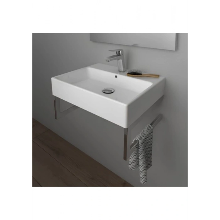 Creavit Next Kare Beyaz Delikli Lavabo 40x50 Cm NX242