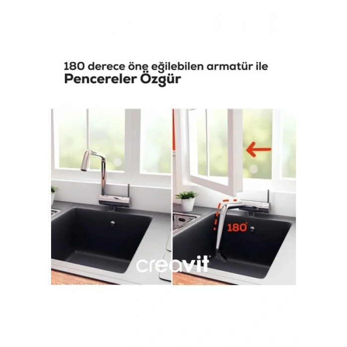 Creavit Pencere Önü Eviye Mutfak Bataryası MF8600