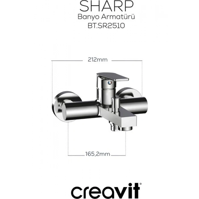 Creavit Sharp Krom Banyo Bataryası SR2510