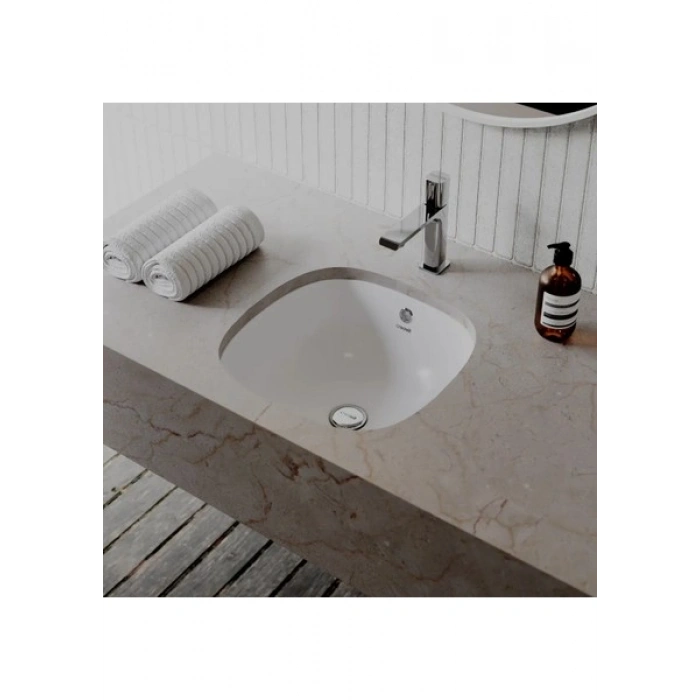 Creavit Solo Tezgah Altı Kare Lavabo 38 cm SO037