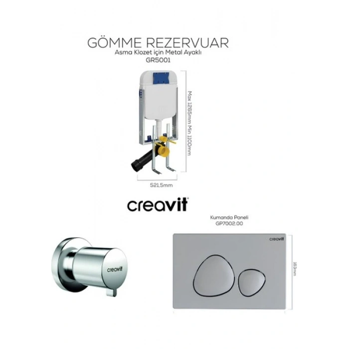 Creavit Spa Gömme Rezervuar Seti GR5001-GP7002-MS.AC50L