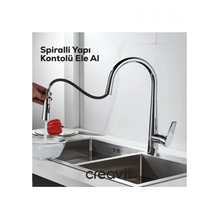 Creavit Spiralli Krom Mutfak Bataryası MF8858