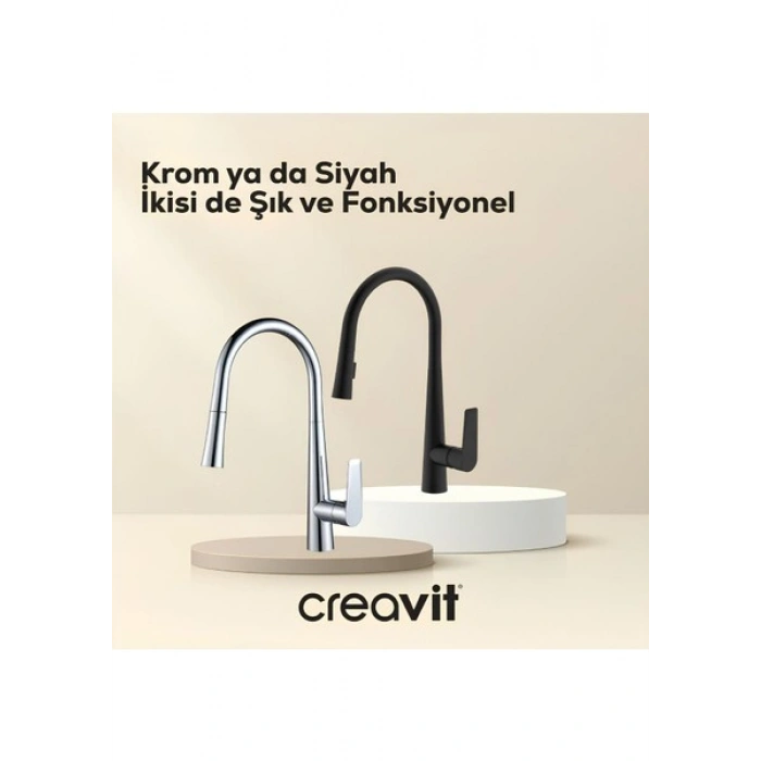 Creavit Spiralli Krom Mutfak Bataryası MF8858