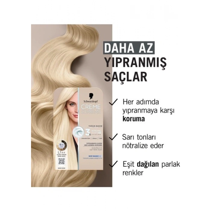 Creme Supreme Yoğun Bakım Full Kit L1++ Ultra Yoğun Renk Açıcı
