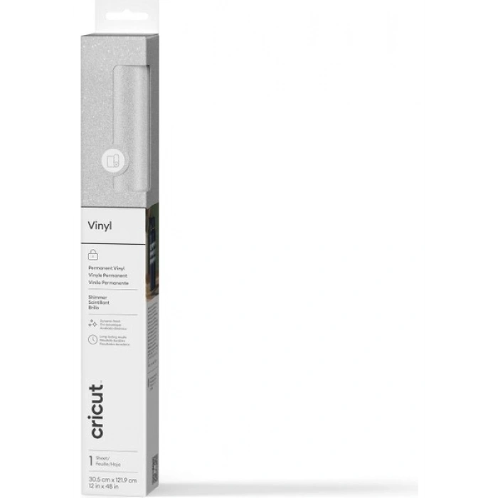 Cricut 2011340 Işıltılı Vinil 30 X 120 cm Gümüş