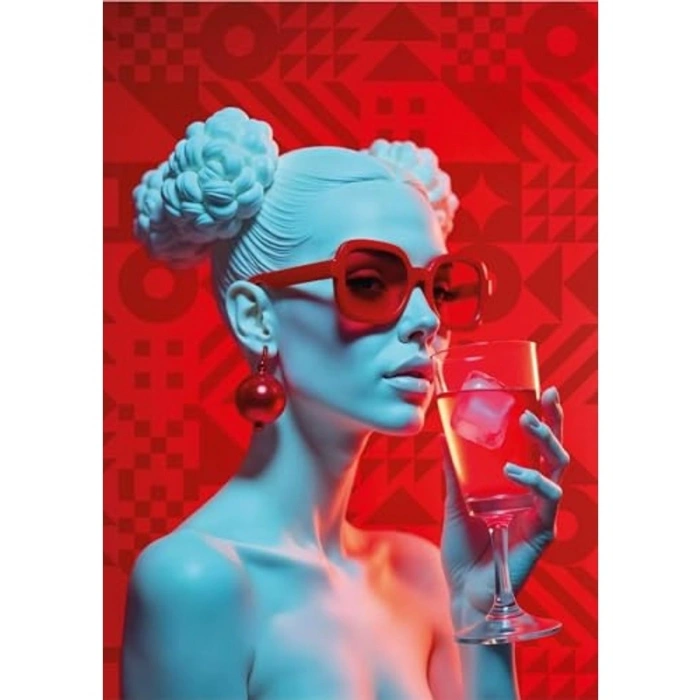 Crimson Kokteyl Temalı 1000 Parça Puzzle Seti