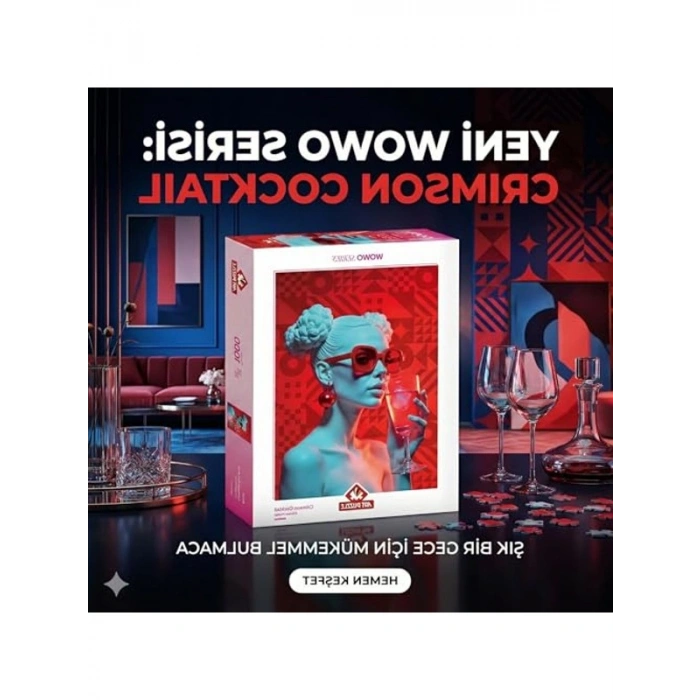 Crimson Kokteyl Temalı 1000 Parça Puzzle Seti
