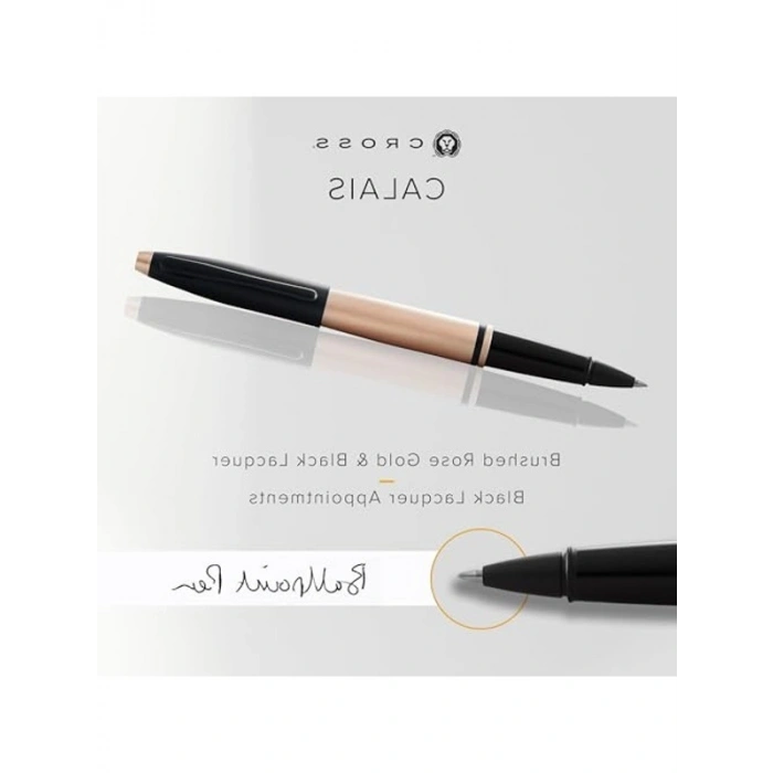 Cross Calais Rollerball (Hediye Kutusu Dahil) Pembe Altın/Siyah