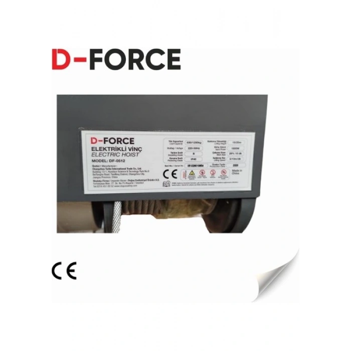 D-Force DF-0509 Elektrikli Vinç 125-250 kg 510 W