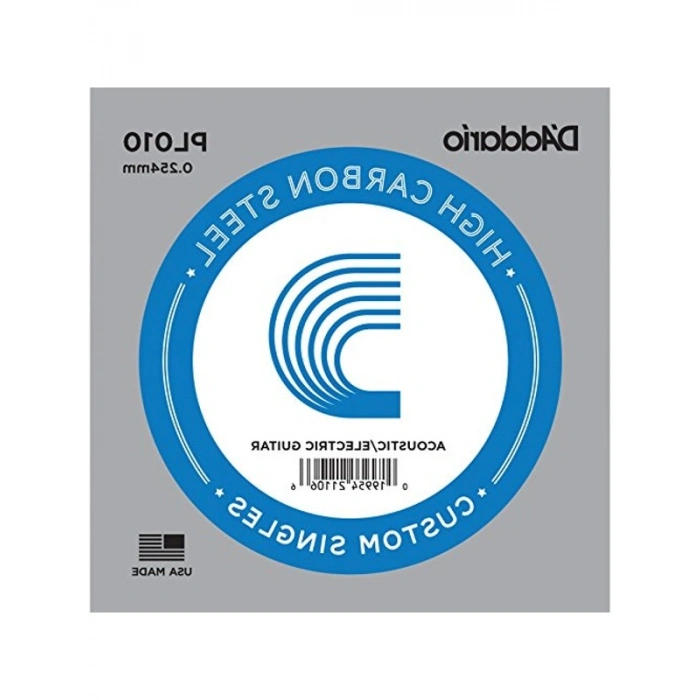 Daddario Pl010 Elektro Ve Akustik Tek Tel, E-(Mi), High Carbon St