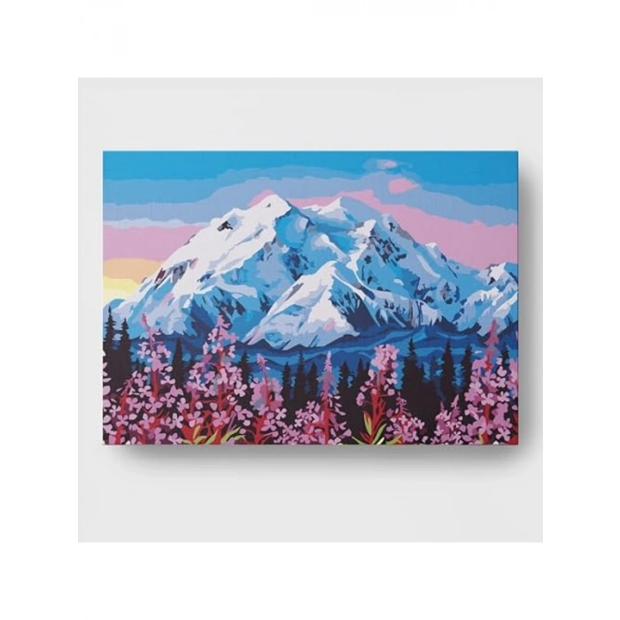 Dağ Manzarası Temalı Sayılarla Boyama Seti, 50x70 cm