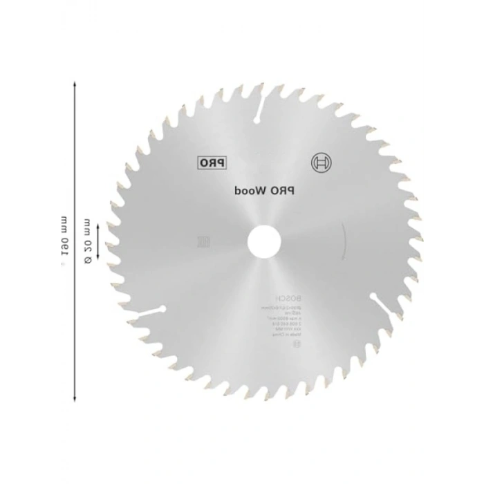 Daire Testere Bıçağı, 190x20/16x2,6 mm, 48 Diş