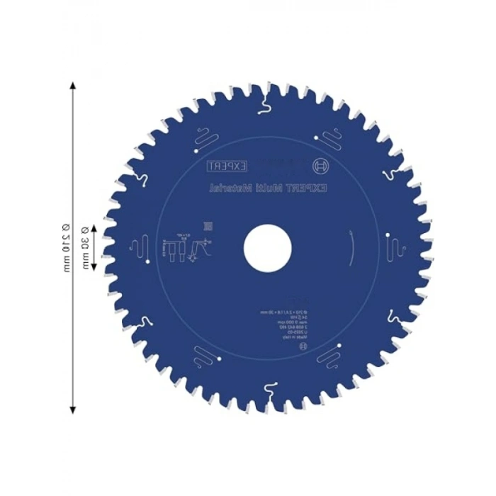 Dairesel Testere Bıçağı - 210 x 30 x 2.4 mm, Çok Aşamalı Malzeme