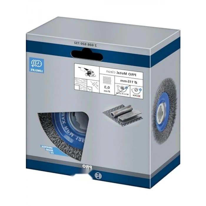 Dalgalı Tel Fırça, Metal Yüzeyler İçin, 115 mm Çapında