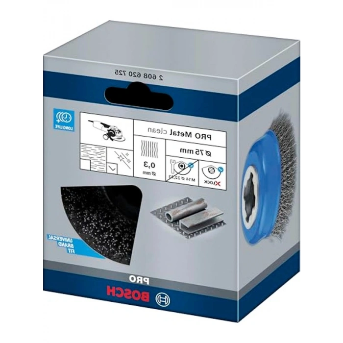 Dalgalı Tencere Fırçası, Metal İçin, Ø 75 mm, X-Lock Uyumlu