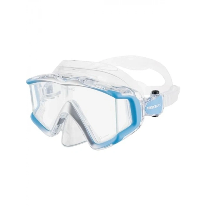 Dalış Maskesi - Cressi Liberty Triside, Clear/Blue/Silver
