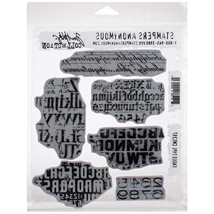 Damga Seti - Faded Tim Holtz Teması, Tek Beden