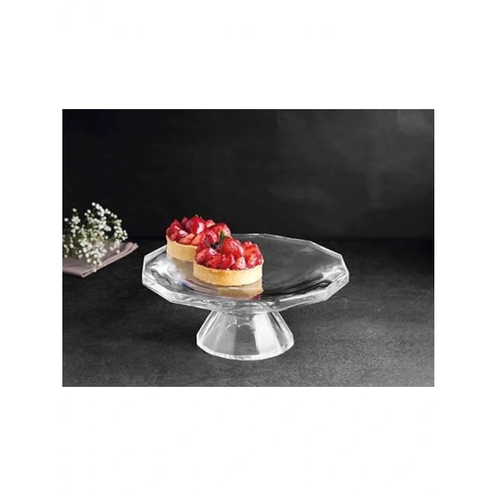 Damla Tasarımlı Kristal Pasta Tabağı