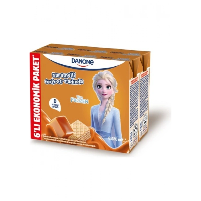 Danone 6lı Mp Disney Karamelli ve Gofret Aromalı Uht Süt 6X180 ml