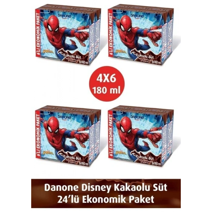 Danone Disney Kakaolu Uht Süt 180MLX6 x 4 Adet (Karakter Seçimi Yapılamamaktadır)