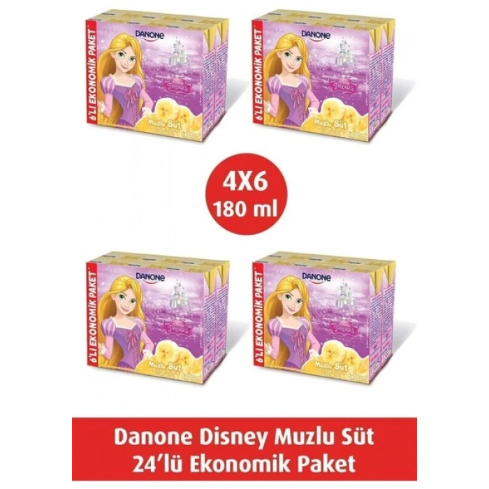 Danone Disney Muzlu Uht Süt 180ML 6lı (Karakter Seçimi Yapılamamaktadır) X4 Adet
