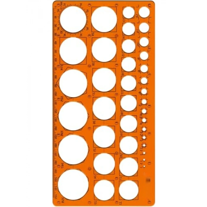 Darbelere Dayanıklı Daire Şablonu, 1-35 mm Çaplı