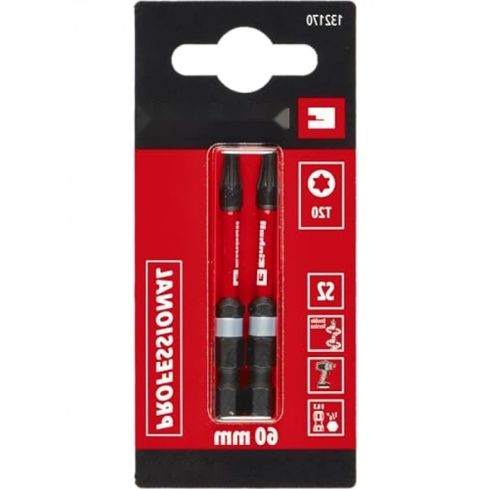 Darbeli Bit Seti, 2 Parça, 60 mm Uzunluk, Yüksek Dayanıklılık