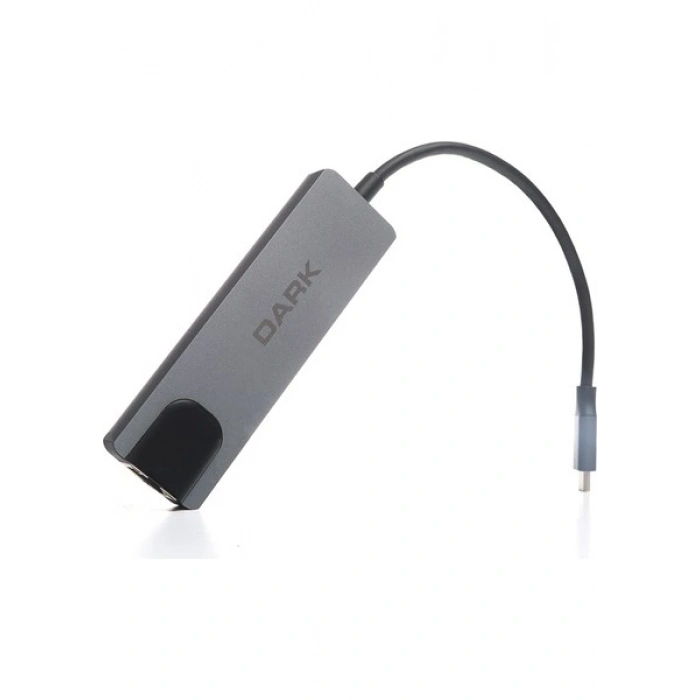 Dark 5i 1 Arada USB 3.1 Type-C to Ethernet / HDMI / USB 3.0 - USB 2.0 / USB-C PD 65W Macbook Pro/Air & Notebook/Ultrabook için Port Çoklayıcı HUB
