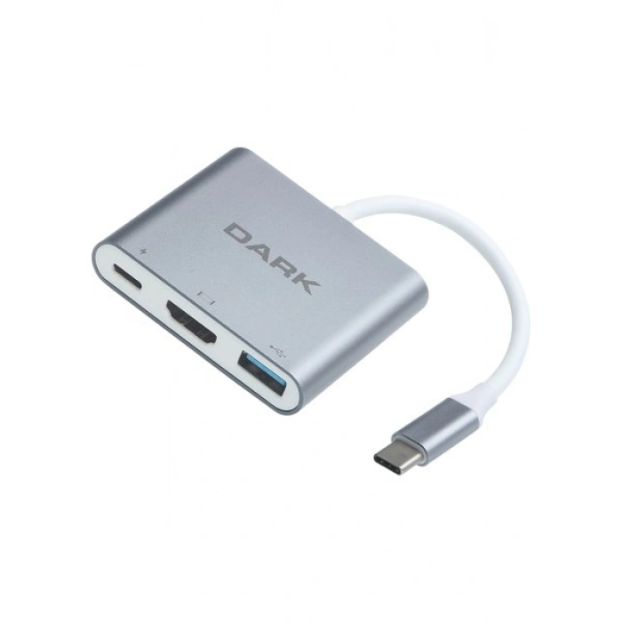 DARK DK-AC-U31X32 TYPE-C - HDMI_USB 3.0 Çevirici Adaptör Beyaz