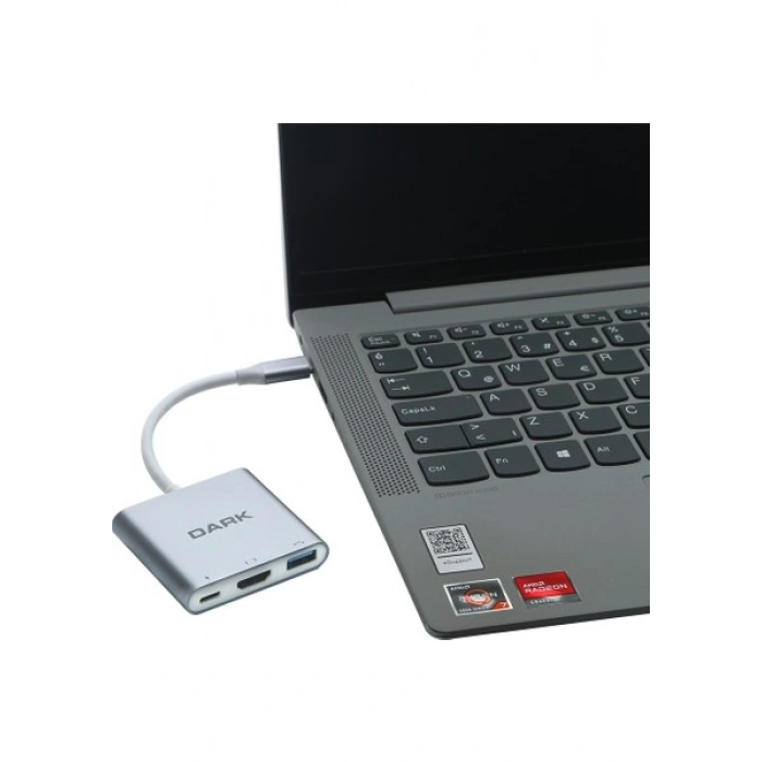 DARK DK-AC-U31X32 TYPE-C - HDMI_USB 3.0 Çevirici Adaptör Beyaz