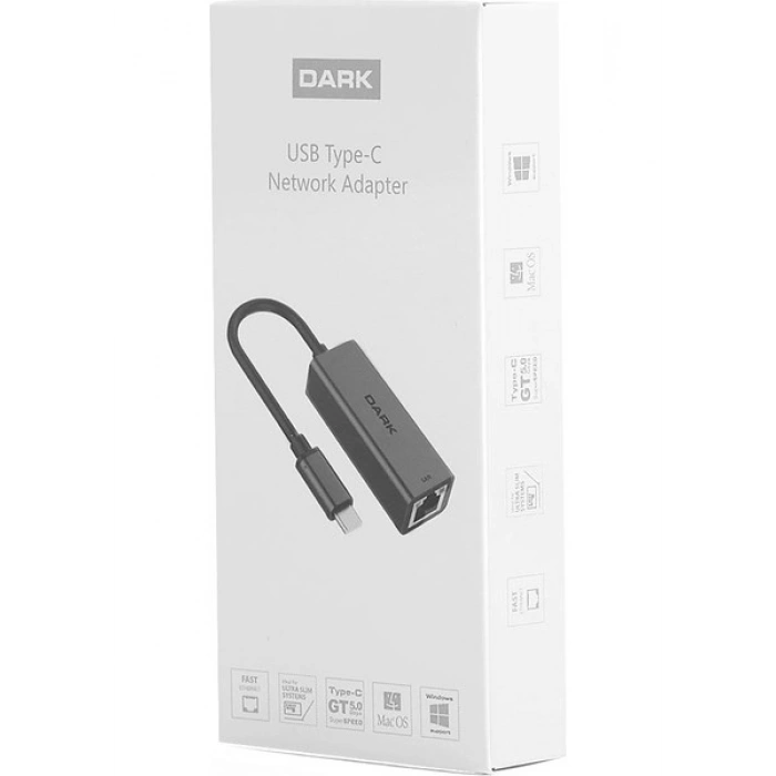 Dark DK-NT-U31LAN USB3.1 Type-C to 10-100 LAN Ethernet Adaptör
