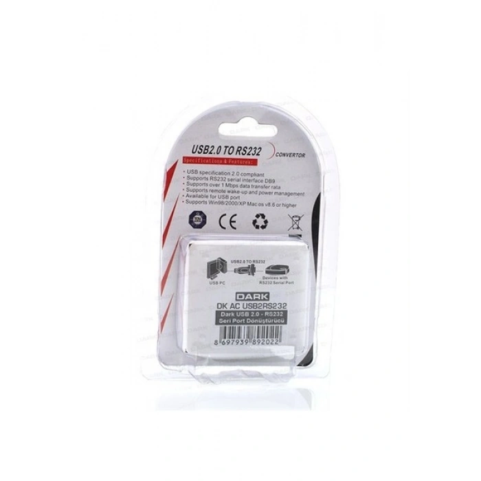 Dark Profesyonel Usb 2.0- Rs232 Dönüştürücü Kablo