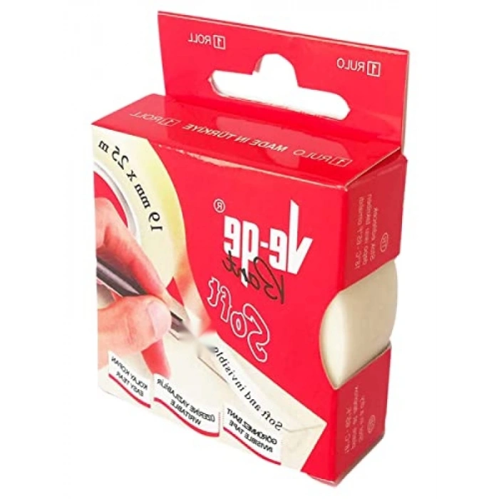 Dayanıklı 19mmx25m Soft Bant - Karton Askı için Ideal