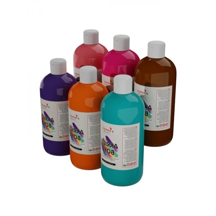 Dayanıklı Akrilik Boya Seti (6 x 500 gr)