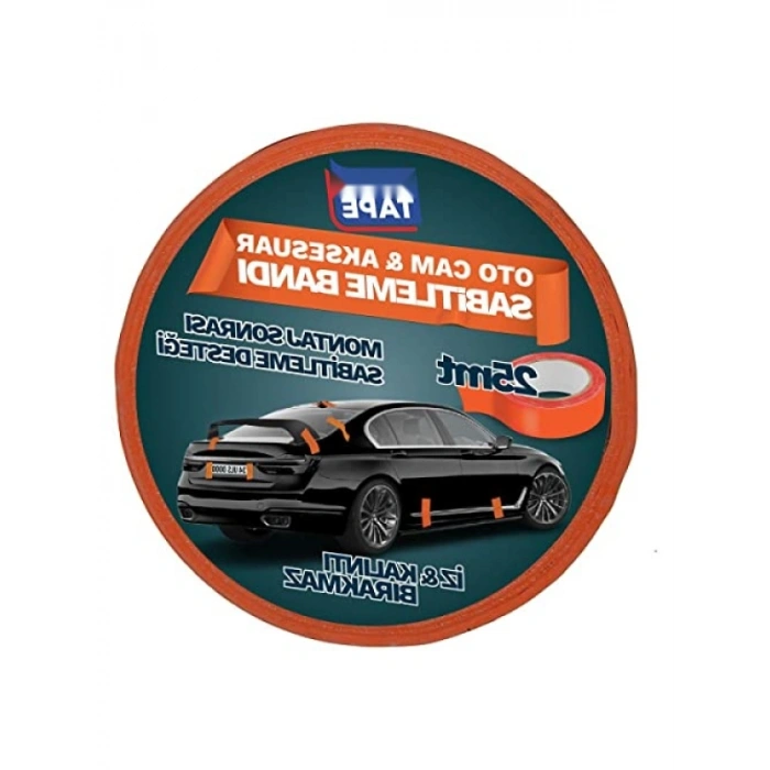 Dayanıklı Aksesuar Sabitleme Bandı - Turuncu, 45 mm x 25 mt