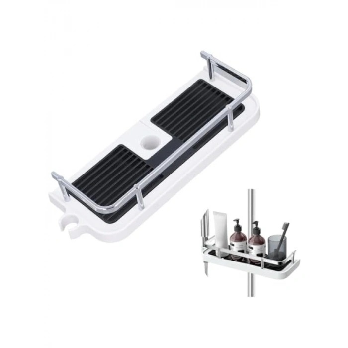 Dayanıklı Banyo Rafı - Şampuan ve Sabunluk Organizeri