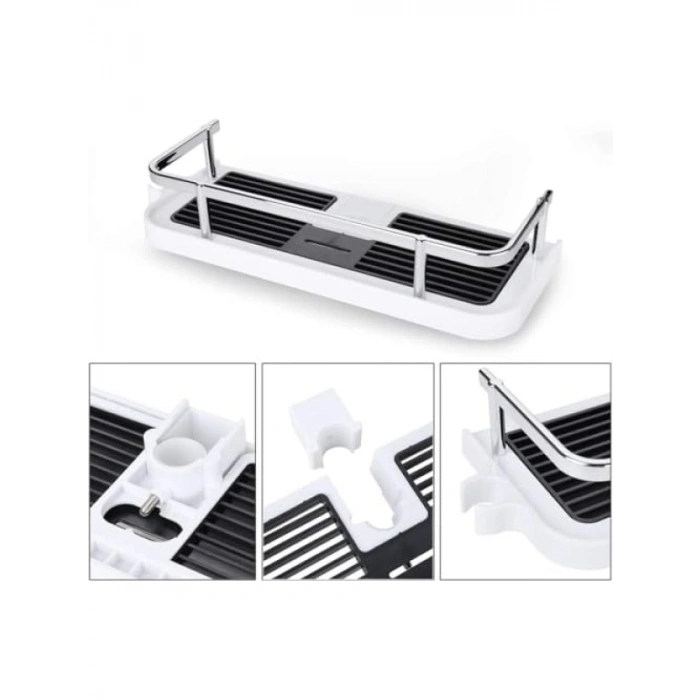 Dayanıklı Banyo Rafı - Şampuan ve Sabunluk Organizeri