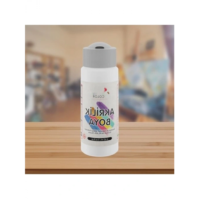 Dayanıklı Beyaz Akrilik Boya - 60 ml