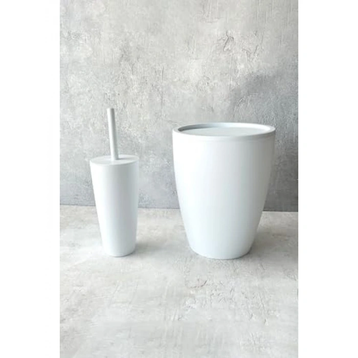 Dayanıklı Beyaz Banyo Aksesuarı Seti